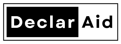 Logo DeclarAid rectangle grand noir et blanc